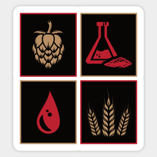 Beer Ingredients Sticker